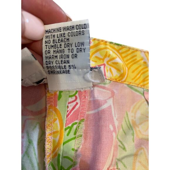 Lilly Pulitzer Womens Sz 2 Vintage Summer Coastal Tropical Straight Ankle Pants - Picture 4 of 11